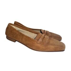 Porta Rossa Italian Brown Suede Loafers Size 37/ US 6.5